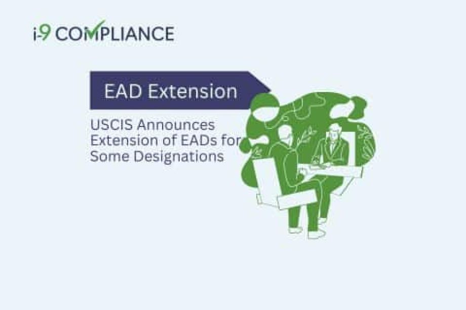 USCIS Announces Extension of EADs for Some Designations (1)